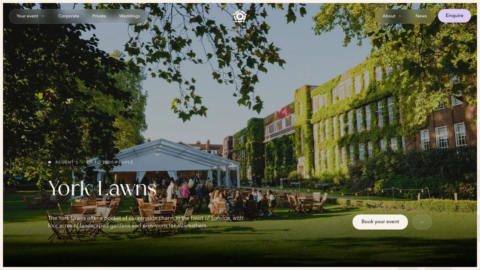 Regent’s Events – York Lawns, Regent’s Park